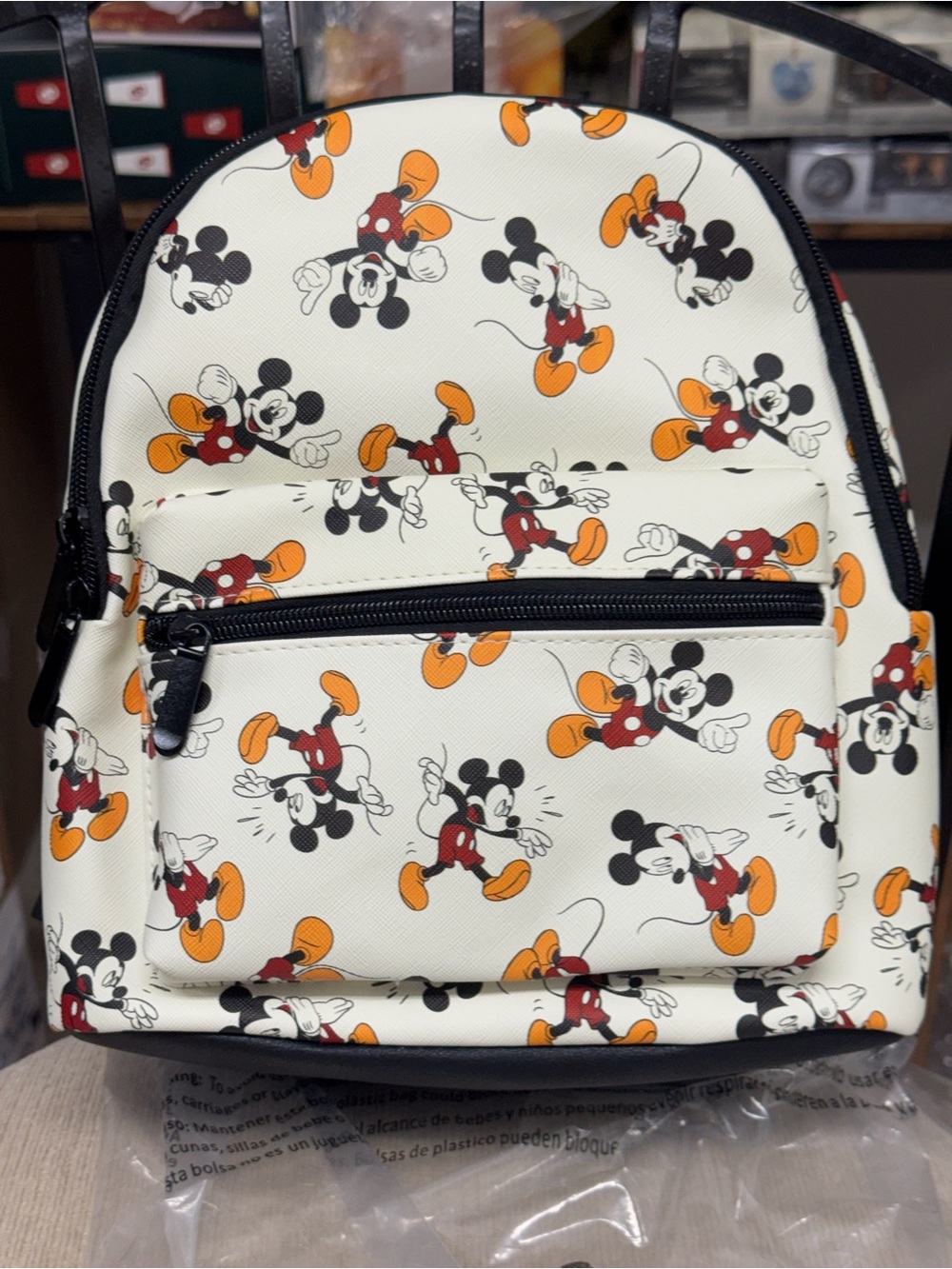 Disney Mickey Mouse Mini Backpack  Mickey All Print 10" BioWorld New Gift NWT